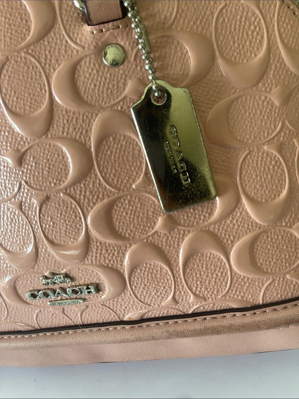Coach Blush Pink Mini Sierra Embossed Signature Satchel - Picture 13 of 14